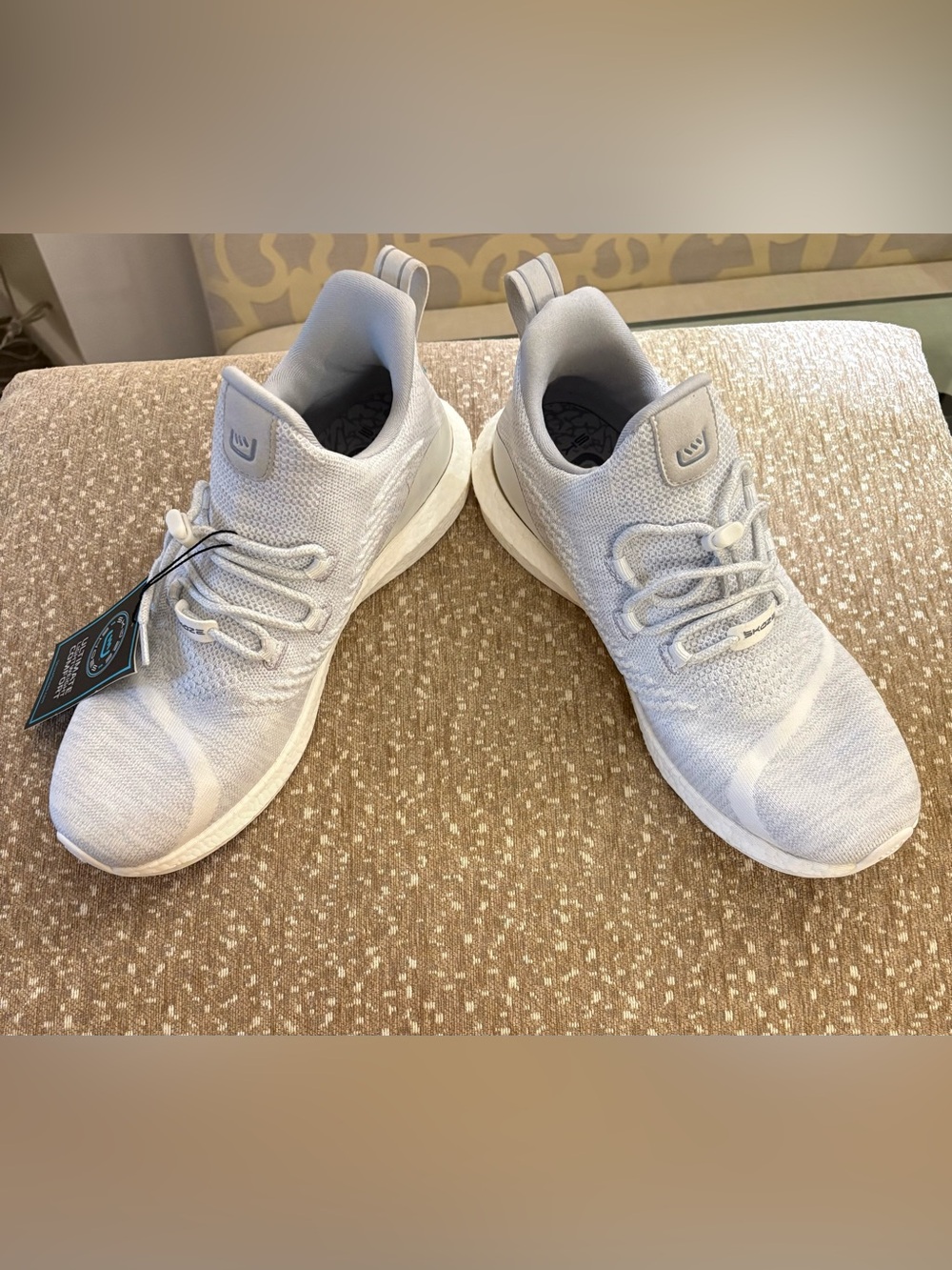 SKUZE Light Gray Knit Slip-On Men's Sneakers with Cushioned Sole